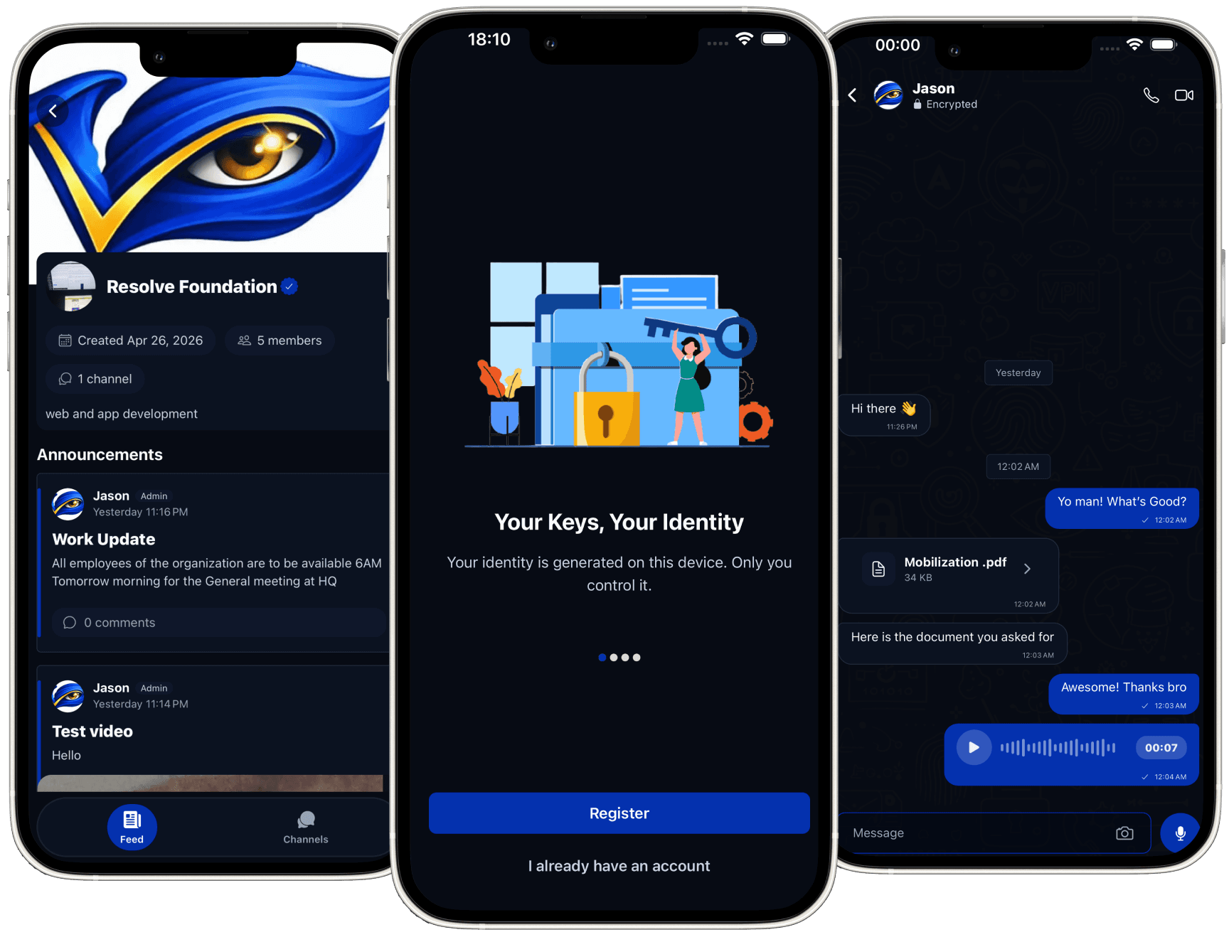 VeilApp mobile preview